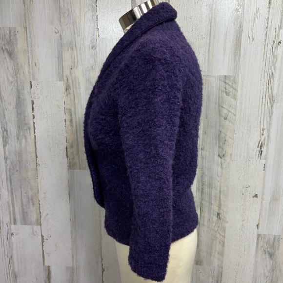 Vintage Purple Double-Breasted Cropped Jacket - Picture 4 of 7